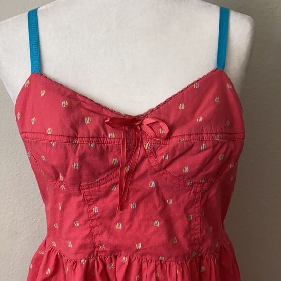 Mossimo Pink Faux Corset Dress Small - Picture 2 of 7